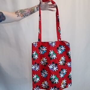 Red Mickey Mouse Large Tote Bag.